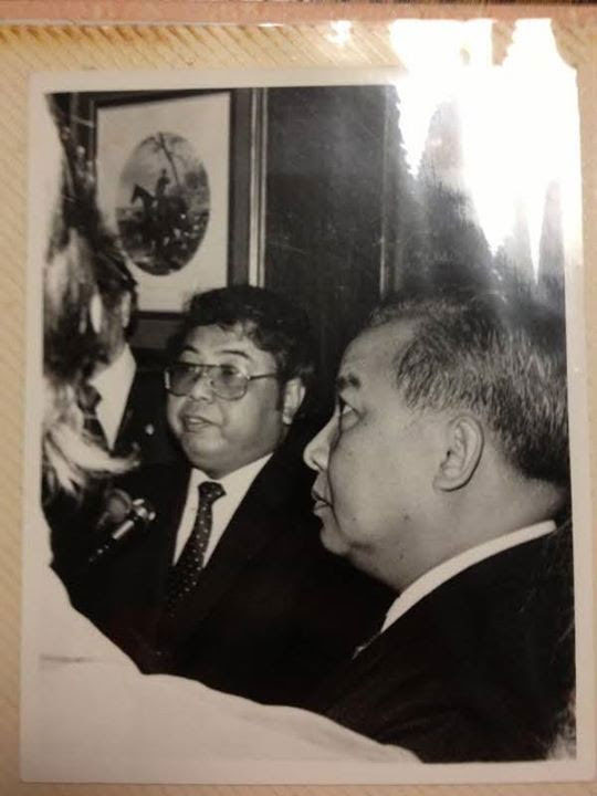 Chhang Song, left, with Prince Norodom Sihanouk, right