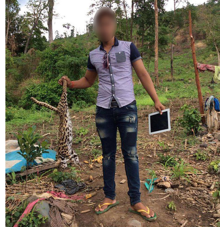 One of the photos posted to Facebook that led police to question the son of the Pailin provincial director of rural development over suspected illegal hunting.