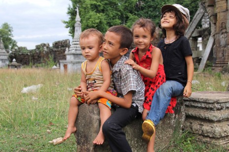 The late children of Laurent Vallier, from left to right, Mickael, Johan, Sovann and Rasmey, appear in this undated photograph. French authorities on Friday ruled out suicide as the cause of death of Vallier and his four children in 2011, and Cambodian police say they have suspects in the murders. (The Vallier Family)
