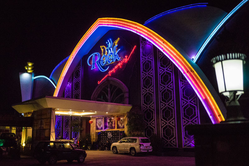 Customs Official’s Son Involved in Club Shooting 1 Cars are parked in front of Phnom Penh's Rock nightclub Sunday night. (Ben Woods/The Cambodia Daily)