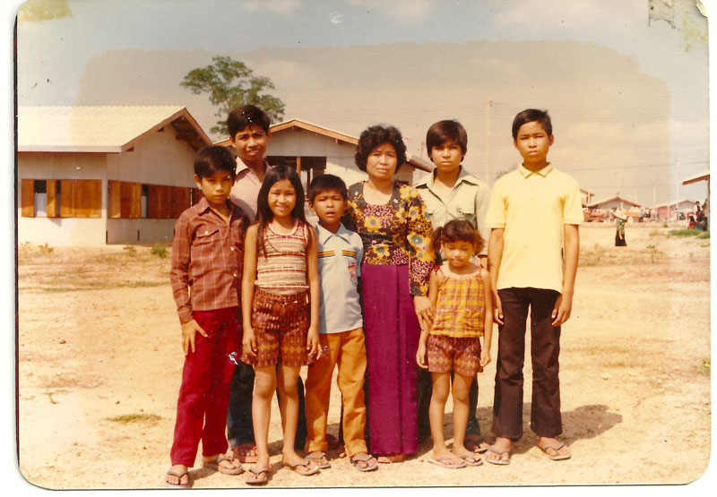 Chonburi refugee camp, Thailand, 1981 - We were used to having our pictures being taken when visitors came. We always flocked toward the foreigner. We had gotten so used to being abused by the Khmer Rouge that foreigners always felt safe to approach—they felt like the good guys. (Vira Rama)