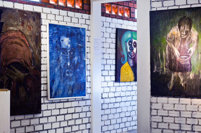 A gallery at the Romcheik 5 New Art Space in Battambang City (Geordie Hay)