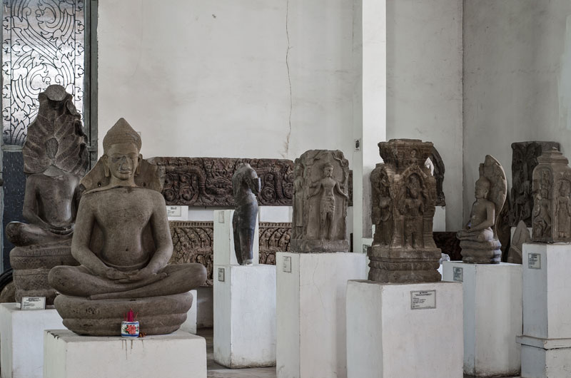 Stone artifacts at the Battambang Provincial Museum (Geordie Hay)