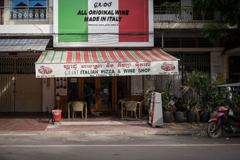 The Ga Do Italian Pizza & Wine Shop on Street 136 in Phnom Penh (Alex Consiglio/The Cambodia Daily)