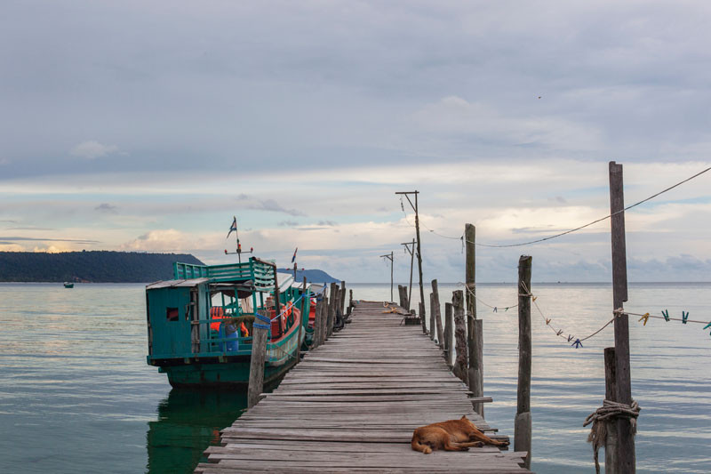 The pier next to village chief Ear Song Kheang's home, where Sok San's first foreign tourists slept in 2006 (Jens Welding Ollgaard/The Cambodia Daily)
