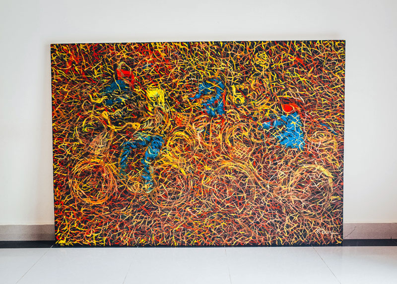 Nou Sary's painting 'Bicycle'  (Nataly Lee)