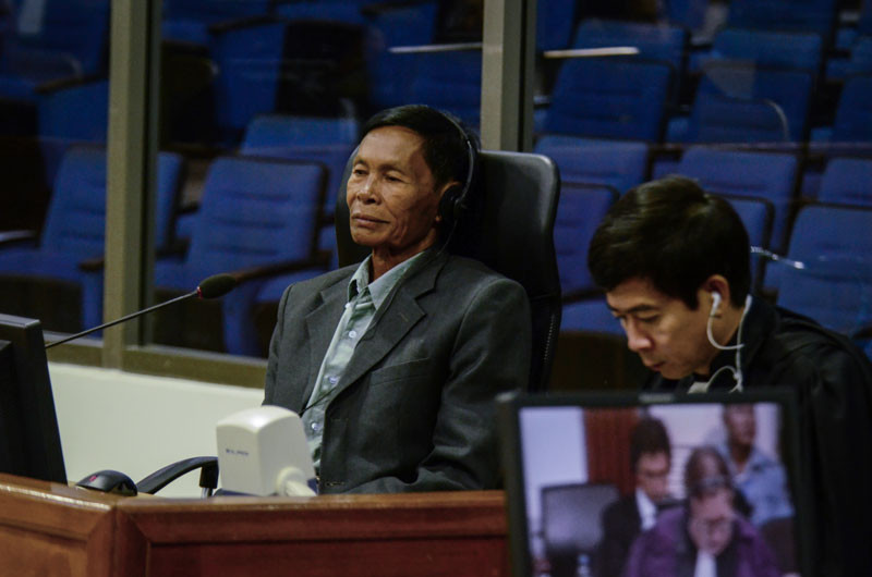 An unnamed witness speaks at the Khmer Rouge tribunal on Monday. (ECCC)
