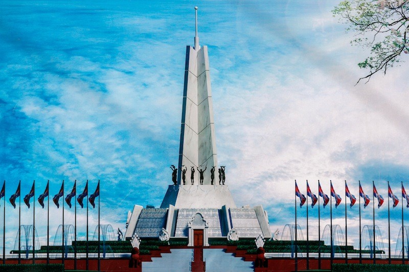 An artist's rendering of a stupa being built to celebrate Prime Minister Hun Sen's 'win-win policy' (Khem Sovannara)