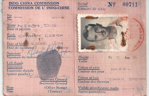Mr. Nixon's Indo-China Commission identification card
