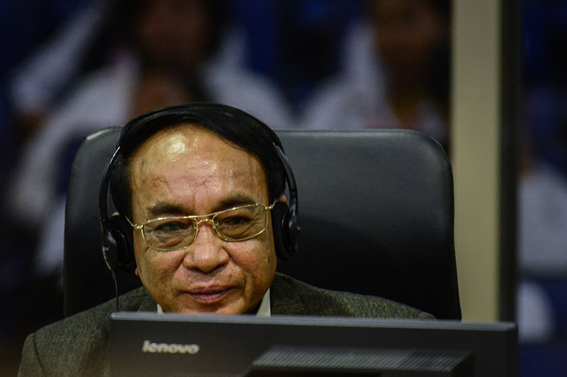 Van Mat testifies at the Khmer Rouge tribunal on Wednesday. (ECCC)
