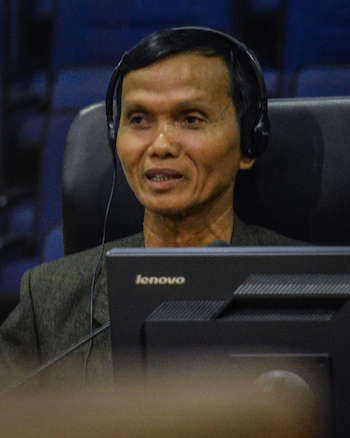 An unnamed witness speaks at the Khmer Rouge tribunal on Wednesday. (ECCC)