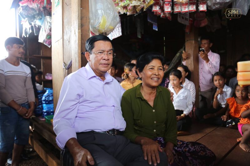 Mr. Hun Sen during provincial visits over the past two months, in a photograph posted to his Facebook page.