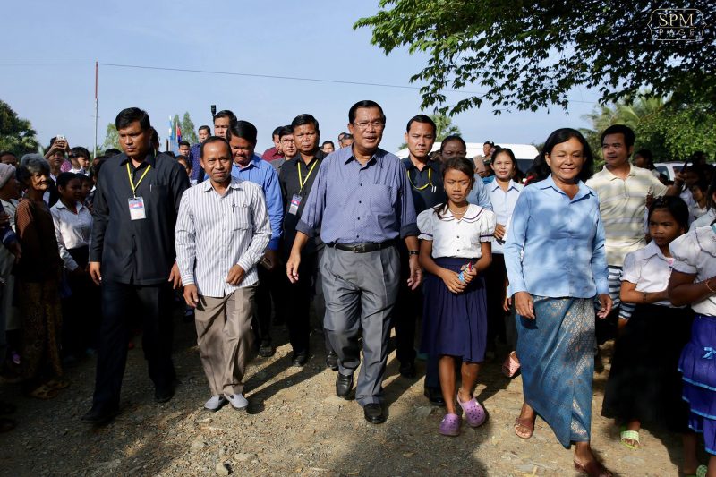 Mr. Hun Sen meets with local residents during a visit to Banteay Meanchey province on Thursday, in photographs posted to his Facebook page.