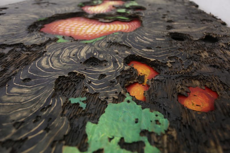 Detail from Yim Maline’s series “Decomposition.” (Siv Channa/The Cambodia Daily)