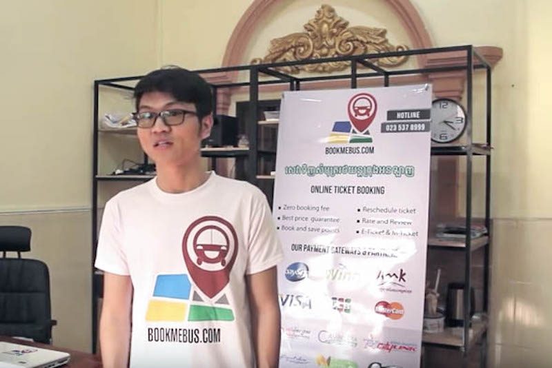 BookMeBus founder Chea Langda, in a still image from a YouTube video produced by Phnom Penh’s IT Academy STEP.