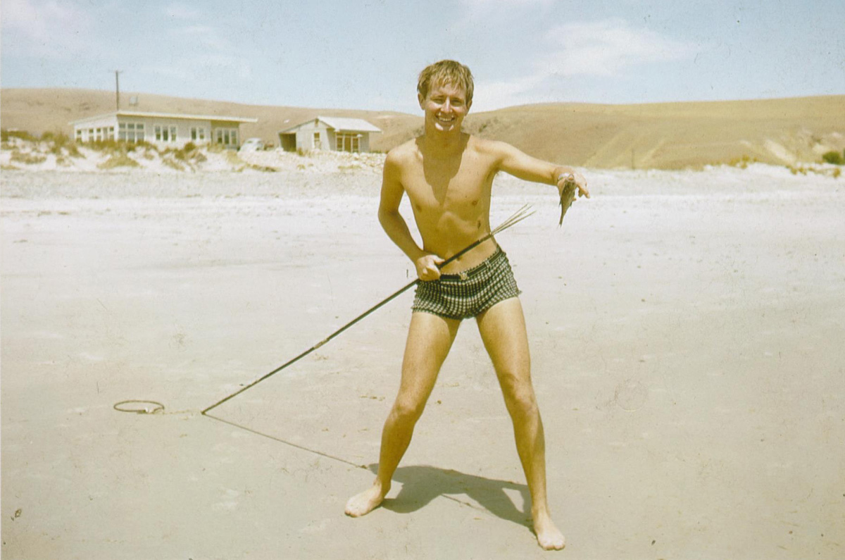Anthony Munro on a beach in South Australia in 1966.