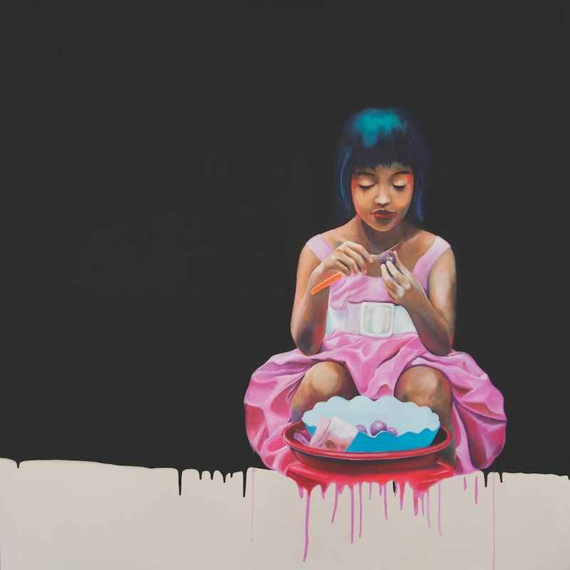 Khmer Princess. Painting and photo by Frederikke Tu
