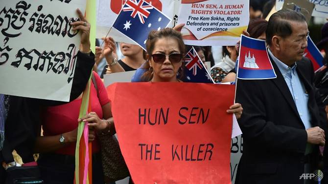 Protestors stand up to Cambodia’s Hun Sen in Australia