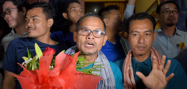 Cambodia eases pressure by releasing political prisoners