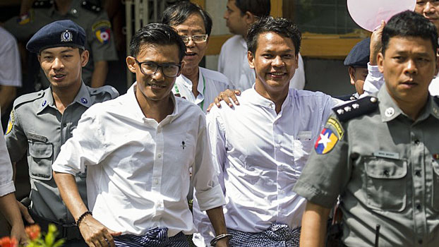 Myanmar Courts Free Detained Eleven Media Journalists on Bail