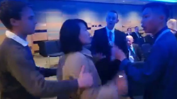 Chinese State Media Reporter Charged with Assault After Fracas