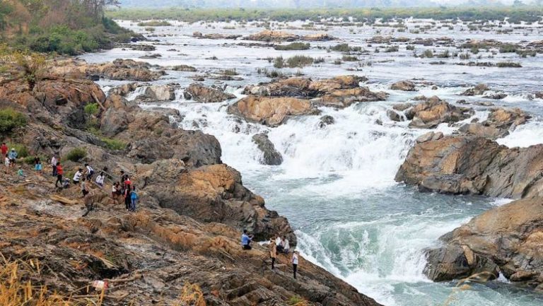 Cambodia’s largest waterfall flowing between two nations