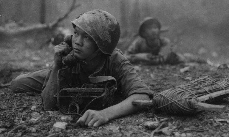 Vintage photographs of Indochina War on display
