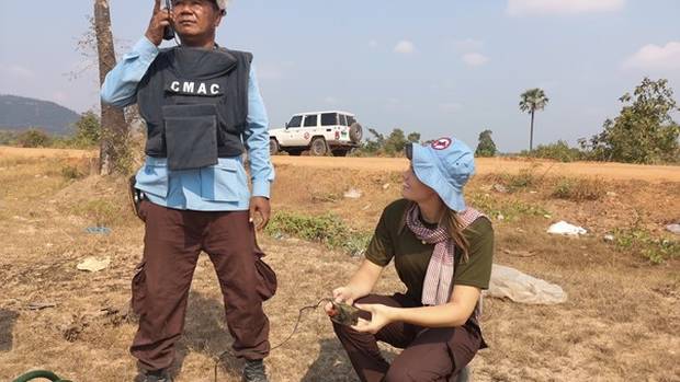Trip of a lifetime removing landmines and unexploded bombs in Cambodia for Portia Thompson