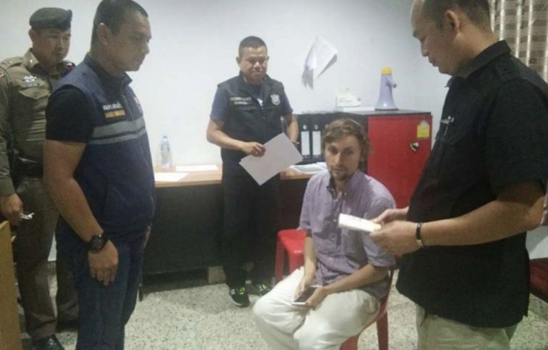 Overstaying Russian tries to change his Thai visa stamp with a pen, badly