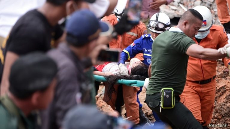 After Building Collapse in Cambodia, Sadness and Relief for Workers