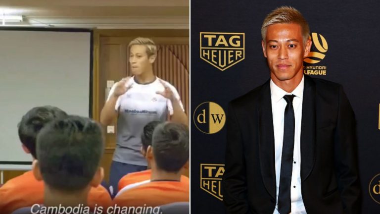 Keisuke Honda’s motivational speech to Cambodia players before FIFA World Cup qualifier against Bahrain