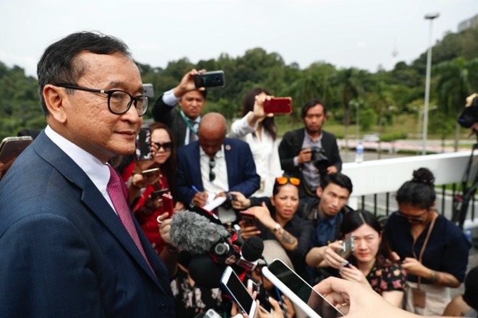Cambodia’s opposition leader in Indonesia ponders next move