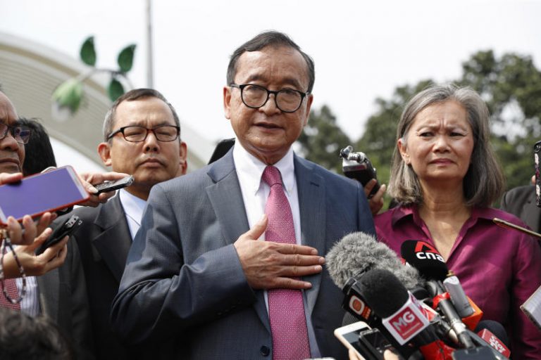 Cambodia’s Sam Rainsy meets Malaysian MPs in democracy push