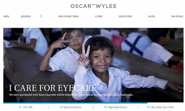 Oscar Wylee is accused of donating just 3,000 sunglasses to struggling ‘people in need’ – after selling over 300,000 and promising to donate ‘one for every pair bought’