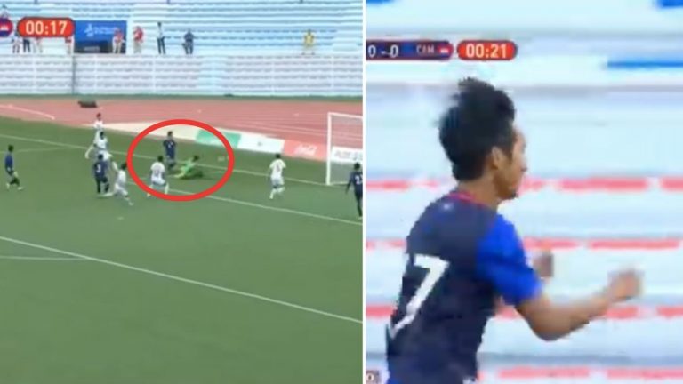 WATCH: Cambodia wonderkid Sieng Chanthea scores fastest ever SEA Games goal against Myanmar