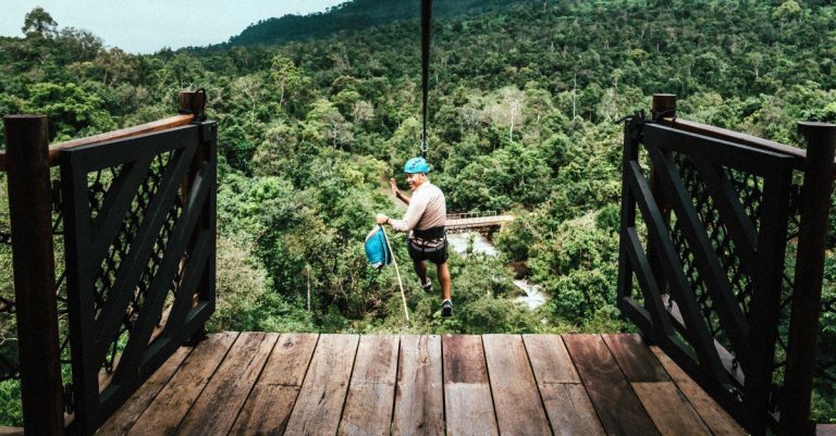 Shinta Mani Wild: at the glamorous rainforest retreat, guests patrol the forest after arriving by zip line