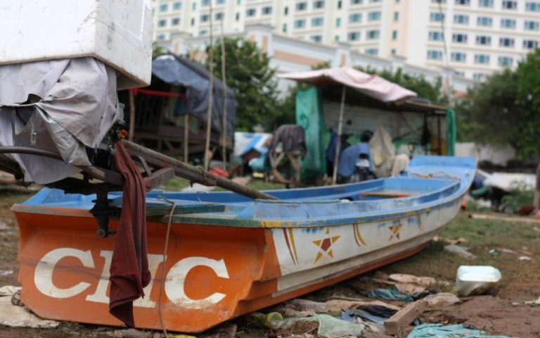 In the Shadow of Riches, Fishers Face Eviction, Desperately Low Waters