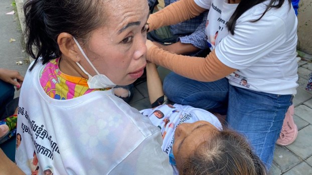 Cambodian Opposition Activist’s Wife Hospitalized After Authorities Disperse Protest