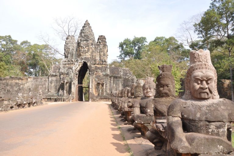 12th-century stone carvings found at Takav Gate in Cambodia’s famed Angkor