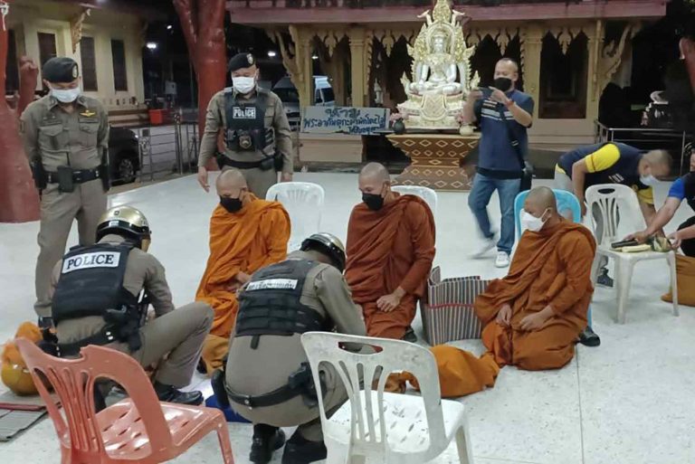 Cambodian monks on a journey arrested for illegal entry