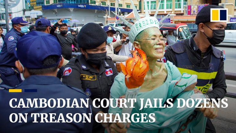 Cambodian court jails American lawyer, dozens of others on treason charge (video)