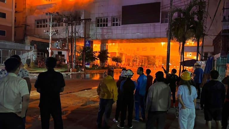 Death toll rises and dozens remain missing after Cambodia casino fire (video)