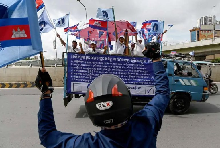 Cambodia’s main opposition party banned from election