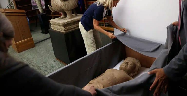 Family of late U.S. billionaire agrees to return looted Cambodian artefacts
