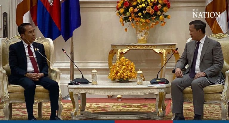 Cambodia’s PM hosts Thai defence minister for talks on demining border