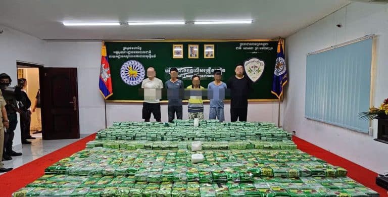 Five foreigners arrested in Cambodia during drug raids; over 1.5 tonnes of drugs seized